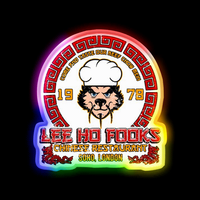Chinese Restaurant Tiger Logo 1978 Asian Cultural Led Neon Sign Rgb Color - LED neon sign close-up detail