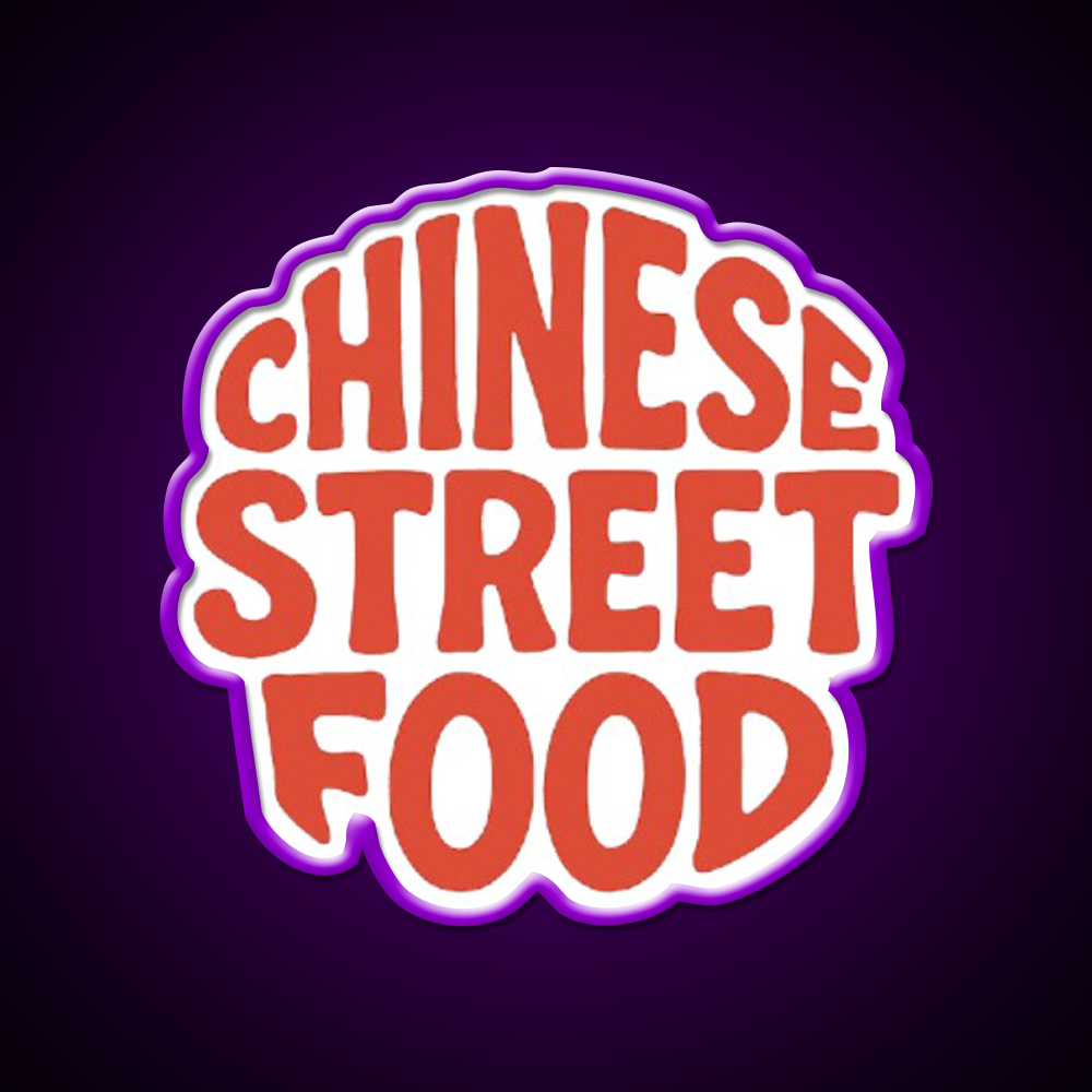 Chinese Street Food Led Neon Sign Chinese Food Rgb Color