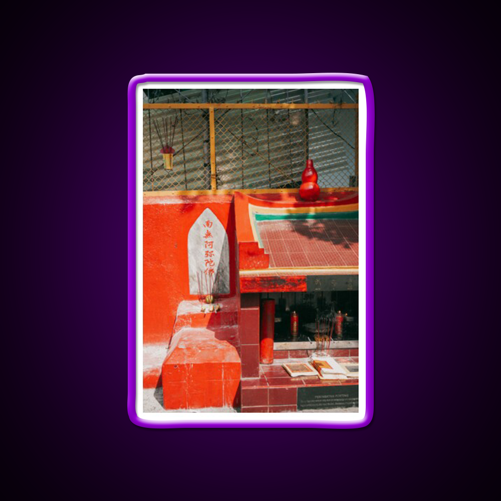 Chinese Street Temple Shrine Candles Asian Cultural Led Neon Sign Rgb Color - LED neon sign view 9