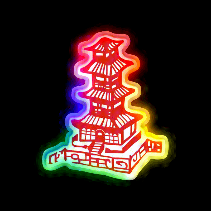 Chinese Takeout Box Fast Food Led Neon Sign For Burger Place Rgb Color