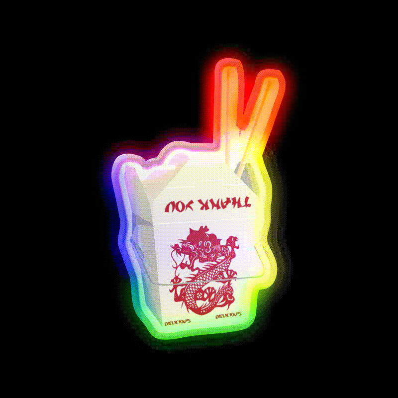 Chinese Takeout Led Neon Sign Chinese Food Rgb Color