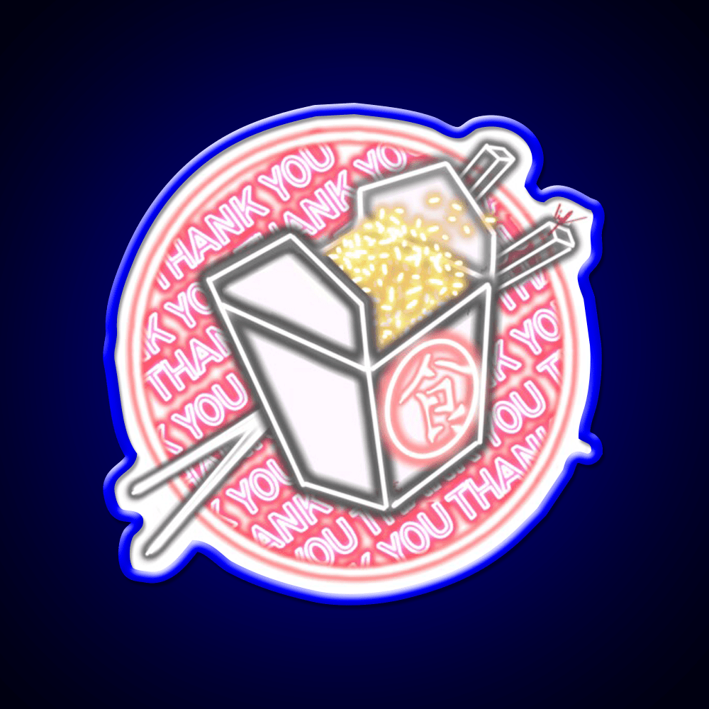 Chinese Takeout Thank You Led Neon Sign Chinese Food Rgb Color - Shineneon