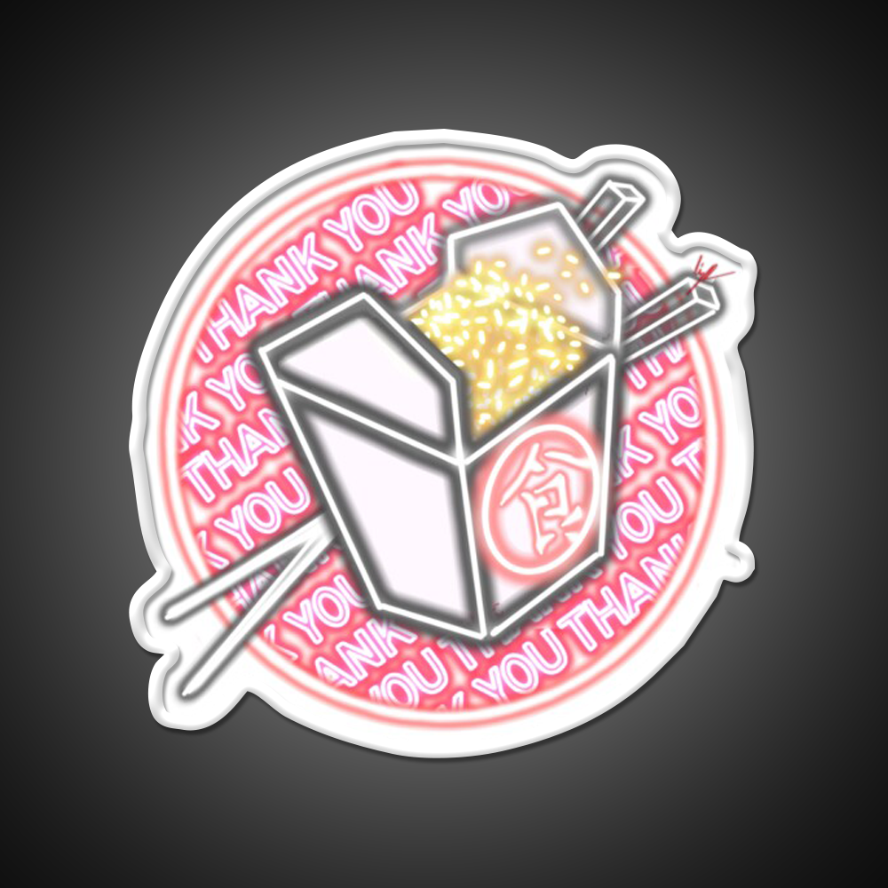 Chinese Takeout Thank You Led Neon Sign Chinese Food Rgb Color