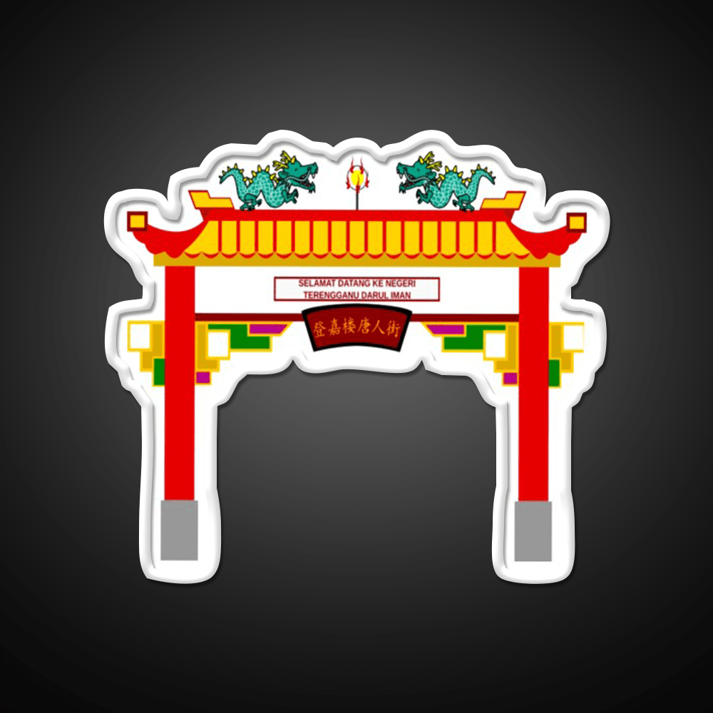 Chinese Temple Door Asian Cultural Led Neon Sign Rgb Color - Shineneon