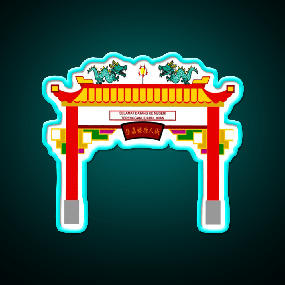 Chinese Temple Door Asian Cultural Led Neon Sign Rgb Color - Shineneon