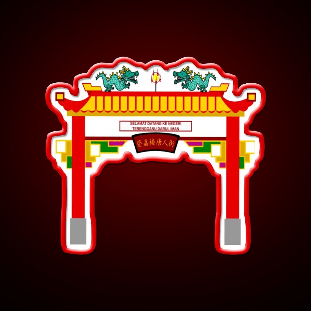 Chinese Temple Door Asian Cultural Led Neon Sign Rgb Color - Shineneon