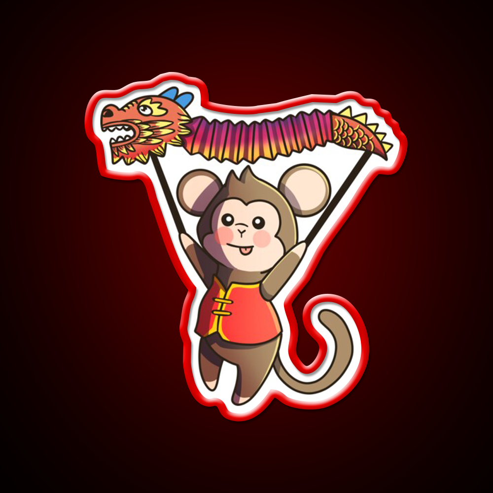 Chinese Zodiac Monkey Asian Cultural Led Neon Sign Rgb Color - LED neon sign view 10