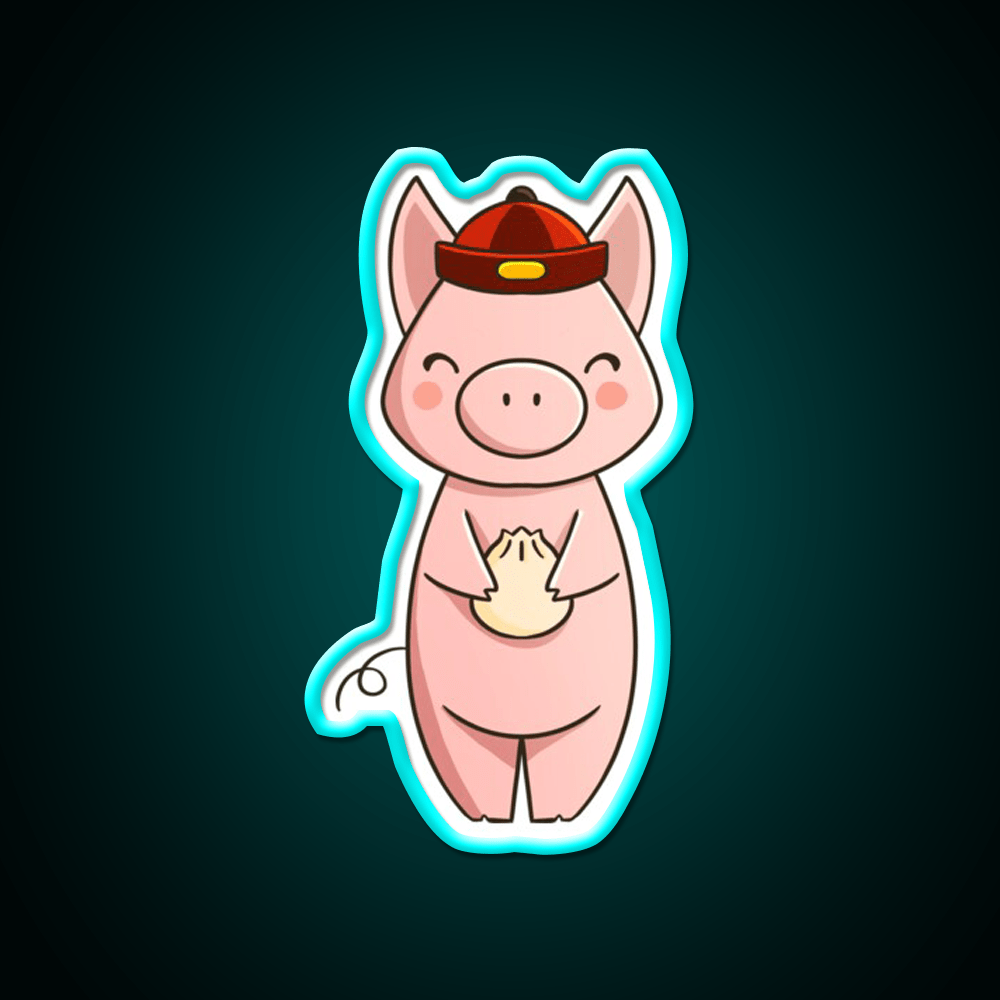 Chinese Zodiac Pig Asian Cultural Led Neon Sign Rgb Color - Shineneon