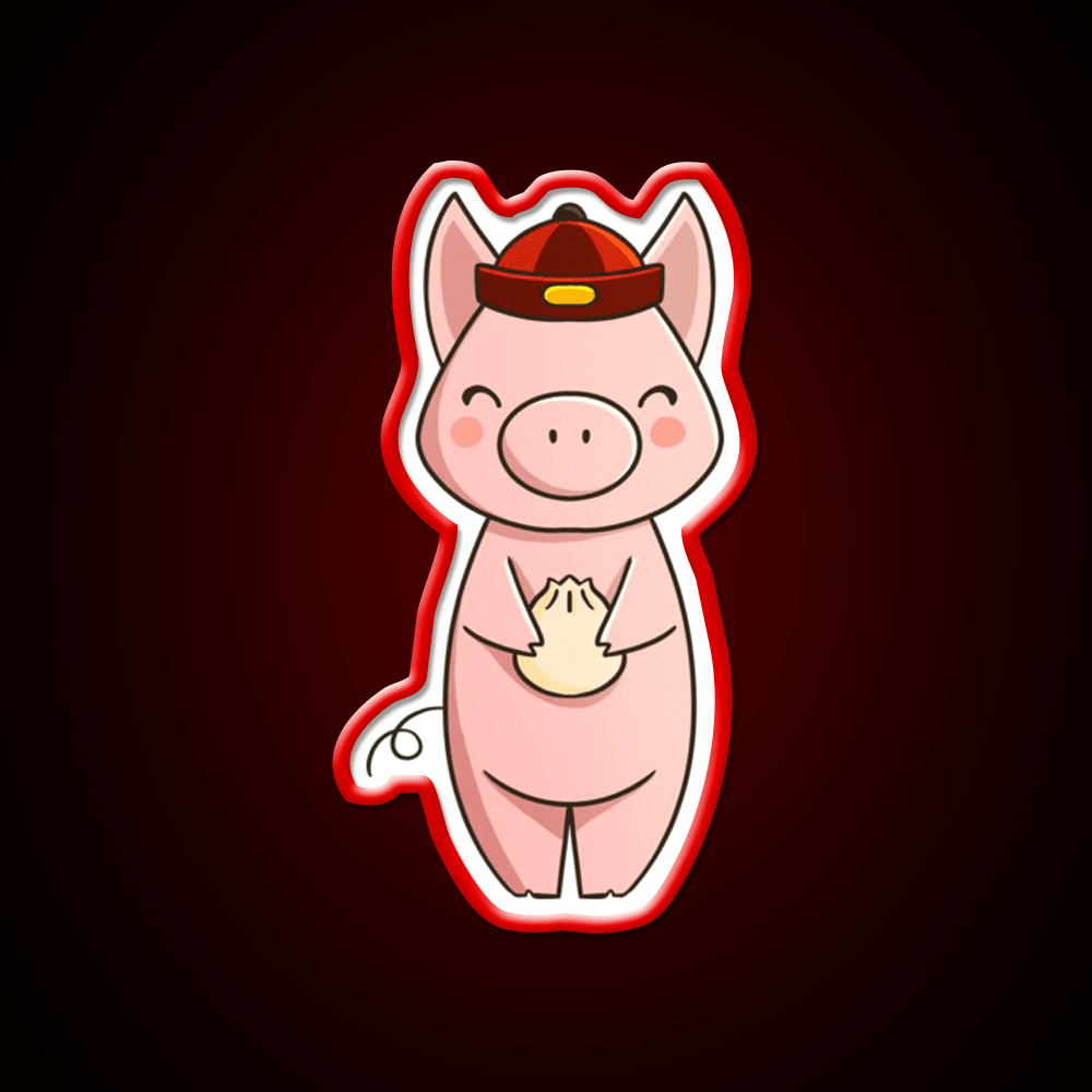Chinese Zodiac Pig Asian Cultural Led Neon Sign Rgb Color - Shineneon