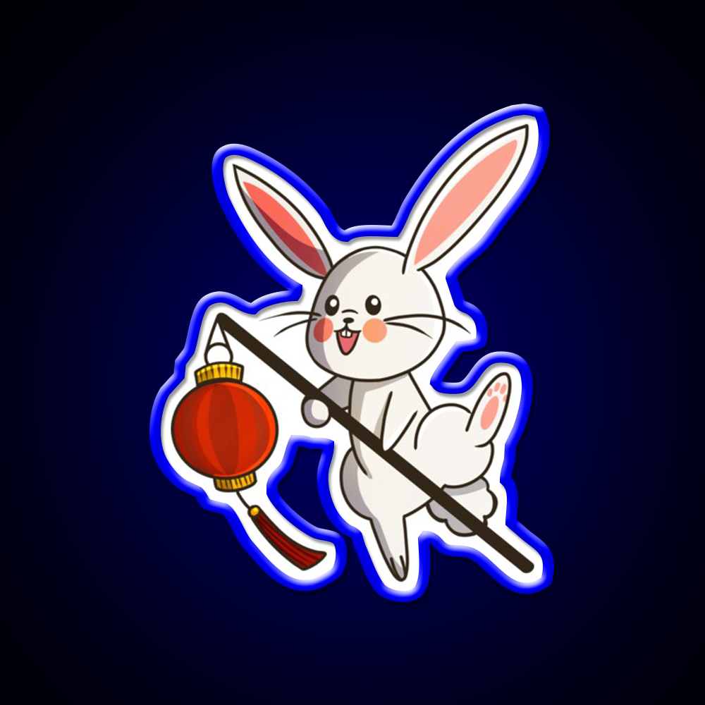 Chinese Zodiac Rabbit Asian Cultural Led Neon Sign Rgb Color - LED neon sign view 5