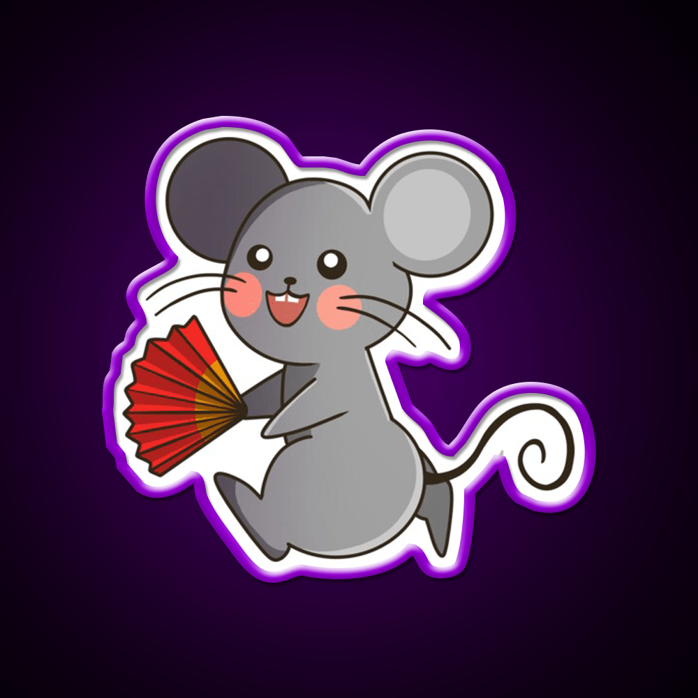 Chinese Zodiac Rat Asian Cultural Led Neon Sign Rgb Color - Shineneon