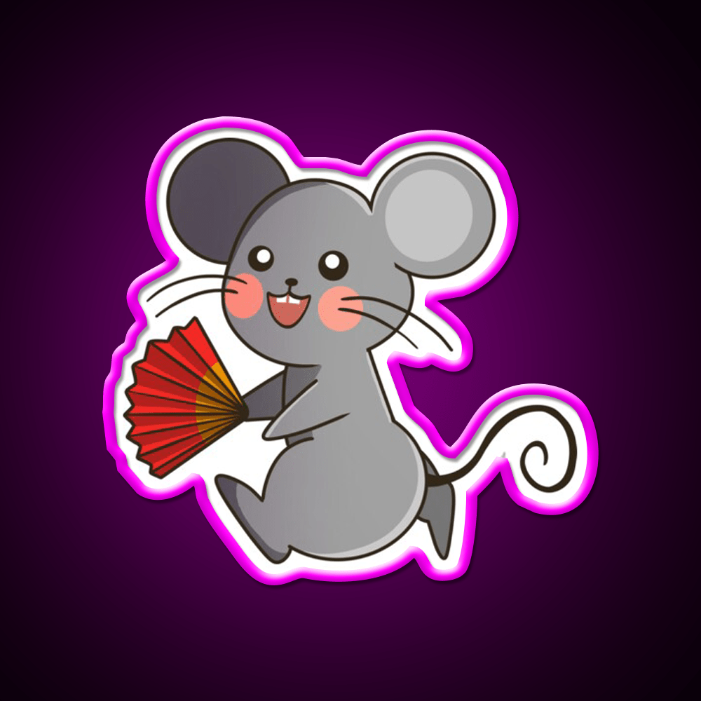 Chinese Zodiac Rat Asian Cultural Led Neon Sign Rgb Color - Shineneon