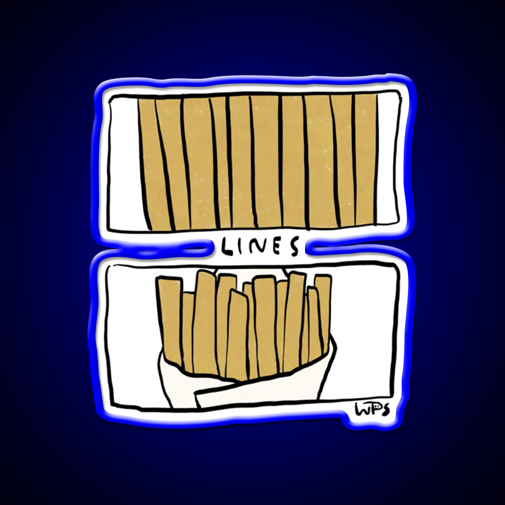 Chips For Lines Fast Food Led Neon Sign For Burger Place Rgb Color