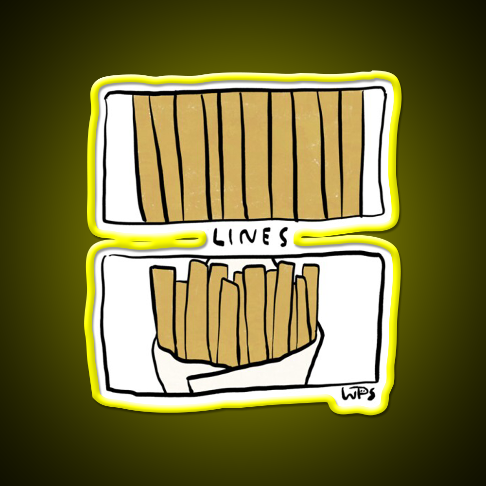 Chips For Lines Fast Food Led Neon Sign For Burger Place Rgb Color