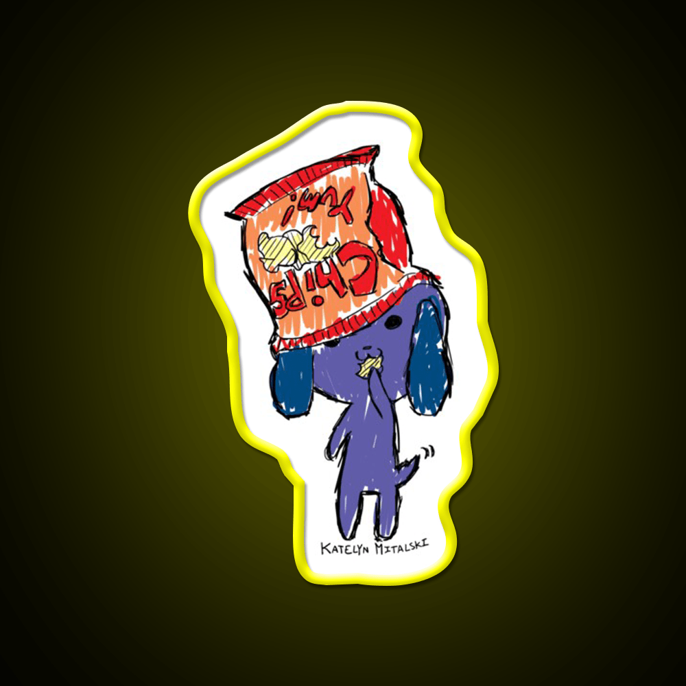Chips Puppy Snack Food Led Neon Sign Rgb Color - Shineneon