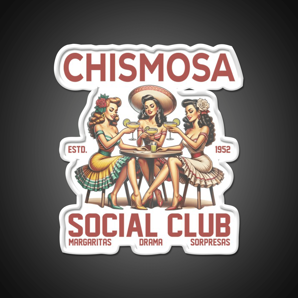 Chismosa Social Club Party Drink Tequila Led Neon Sign Rgb Color - Shineneon