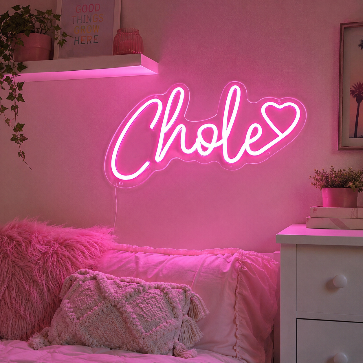 Chloe LED Neon Sign - 03 Real Lifestyle Scene