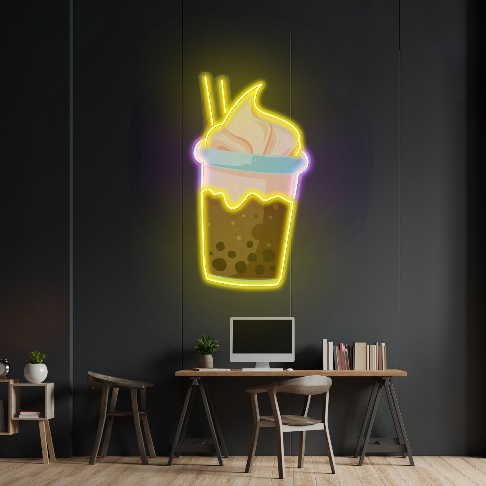 Choco Milktea Custom Led Signs Artwork For Sale - Shineneon