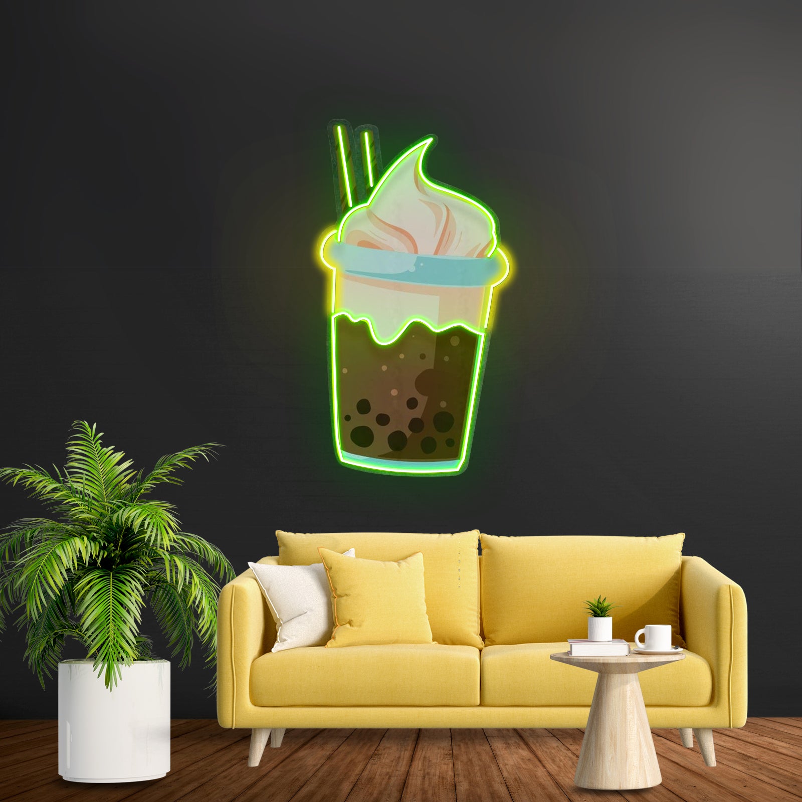Choco Milktea Custom Led Signs Artwork For Sale