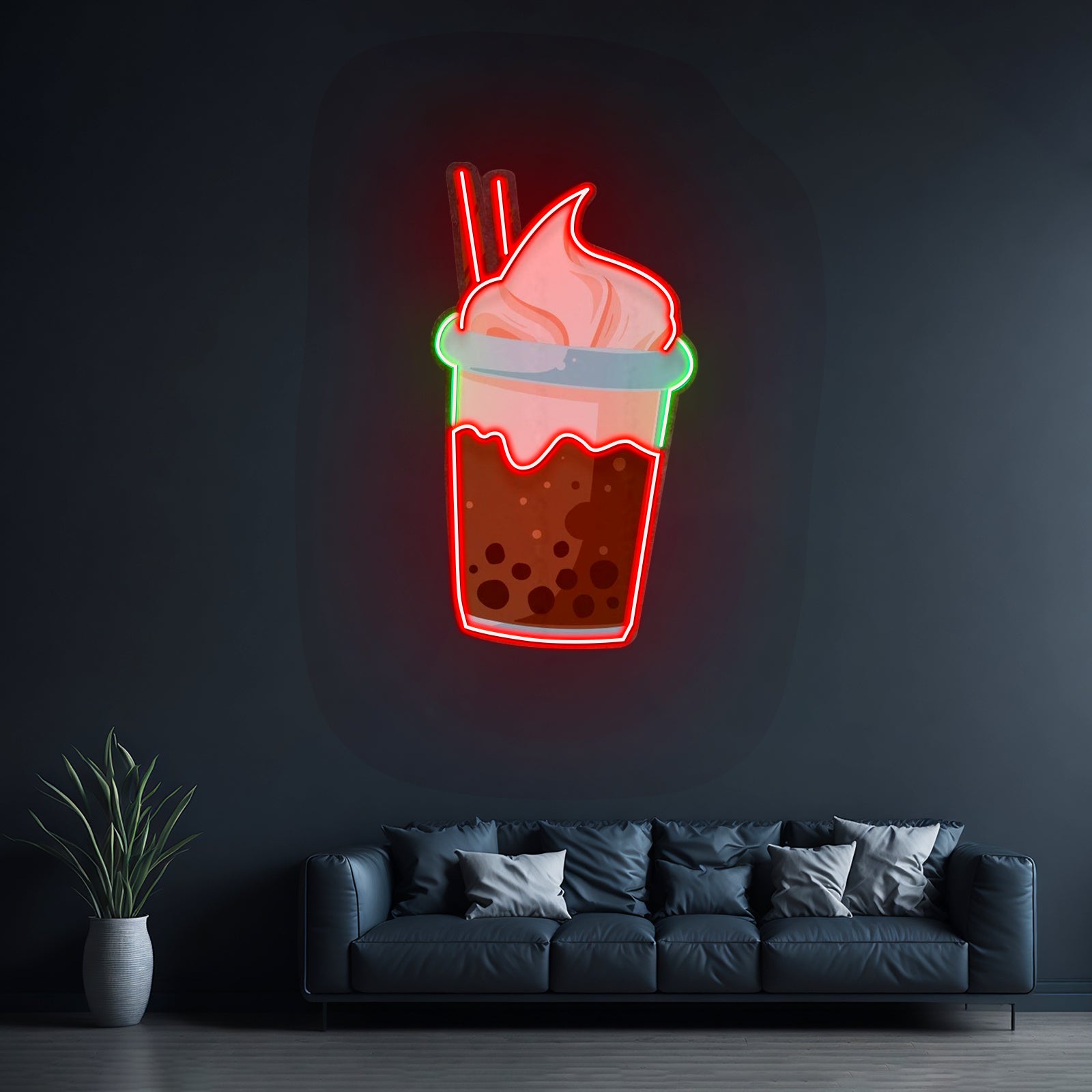 Choco Milktea Custom Led Signs Artwork For Sale