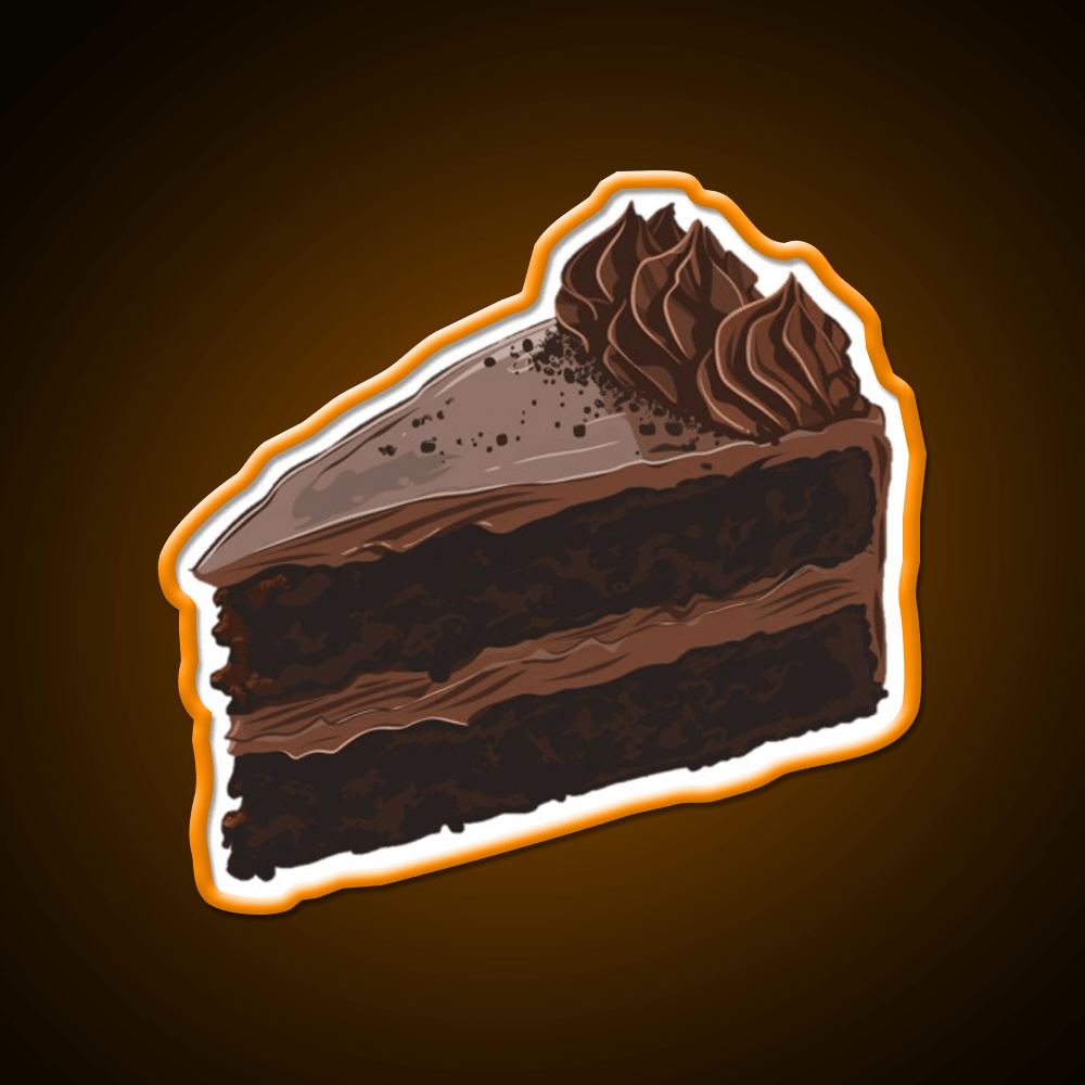 Chocolate Cake Slice Snack Food Led Neon Sign Rgb Color - Shineneon