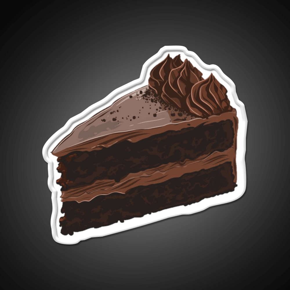 Chocolate Cake Slice Snack Food Led Neon Sign Rgb Color - Shineneon