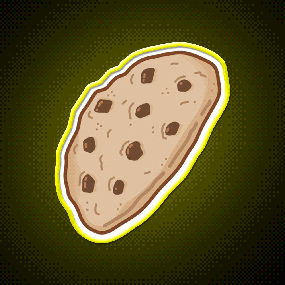 Chocolate Chip Cookie Snack Food Led Neon Sign Rgb Color - Custom LED neon sign front view