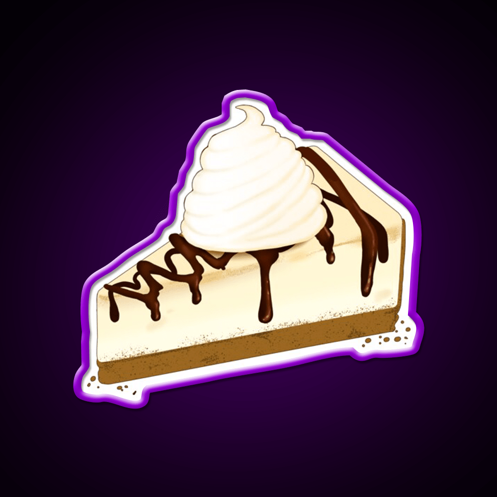 Chocolate Drizzle Cheesecake Snack Food Led Neon Sign Rgb Color - Shineneon