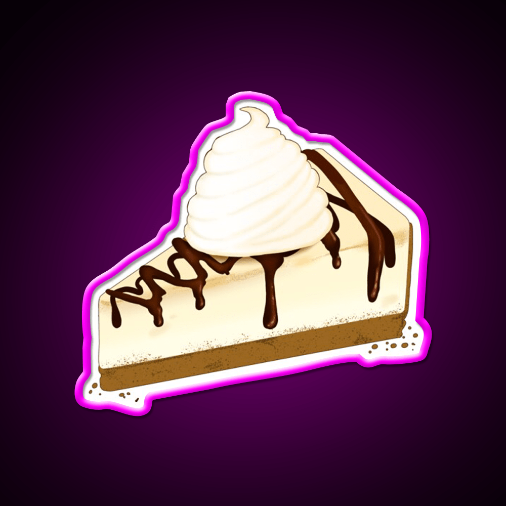 Chocolate Drizzle Cheesecake Snack Food Led Neon Sign Rgb Color - Shineneon