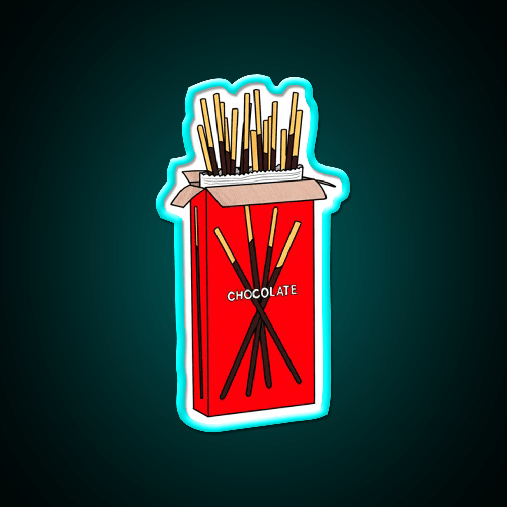 Chocolate Pocky Snack Food Led Neon Sign For Snack Room Rgb Color - Shineneon