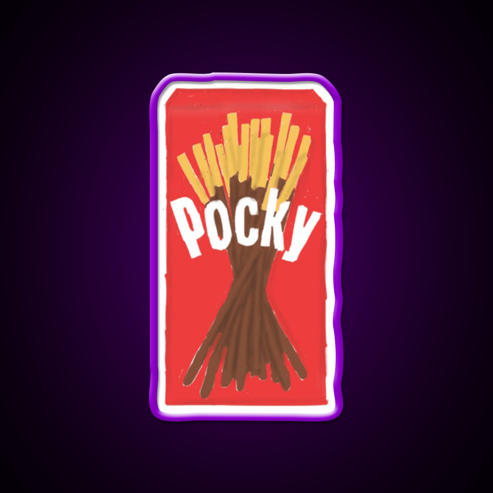 Chocolate Pocky Snack Food Led Neon Sign Rgb Color - Shineneon