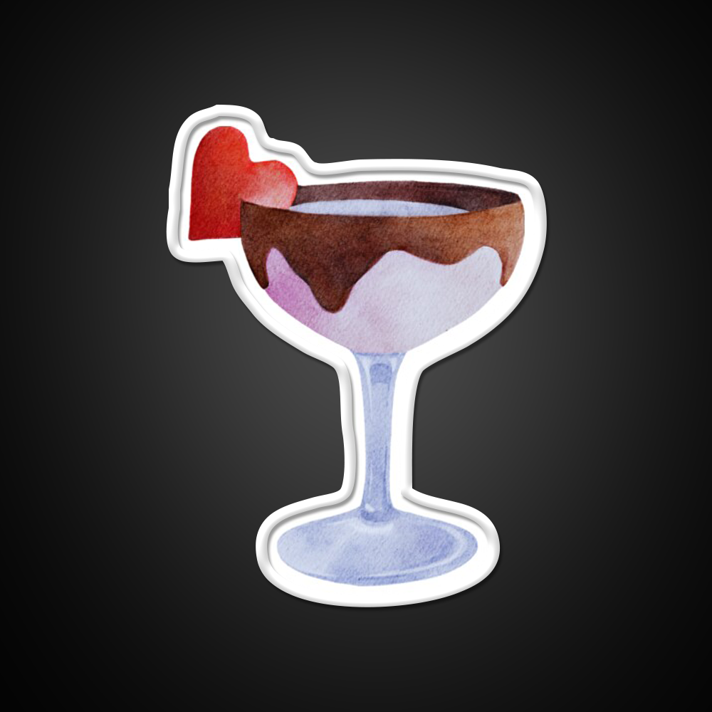 Chocolate Strawberry Martini Cocktail Bar Decor Led Neon Sign Rgb Color - LED neon sign view 11