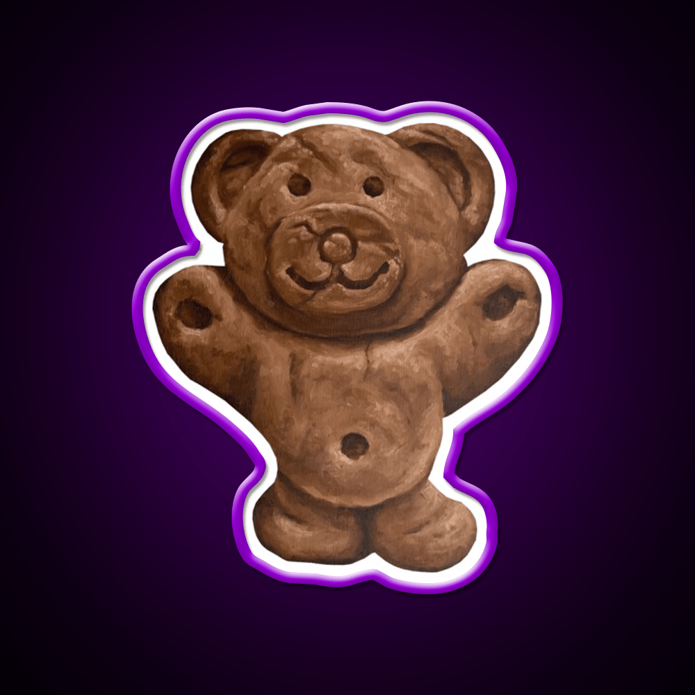Chocolate Tiny Teddy Snack Food Led Neon Sign Rgb Color - Shineneon
