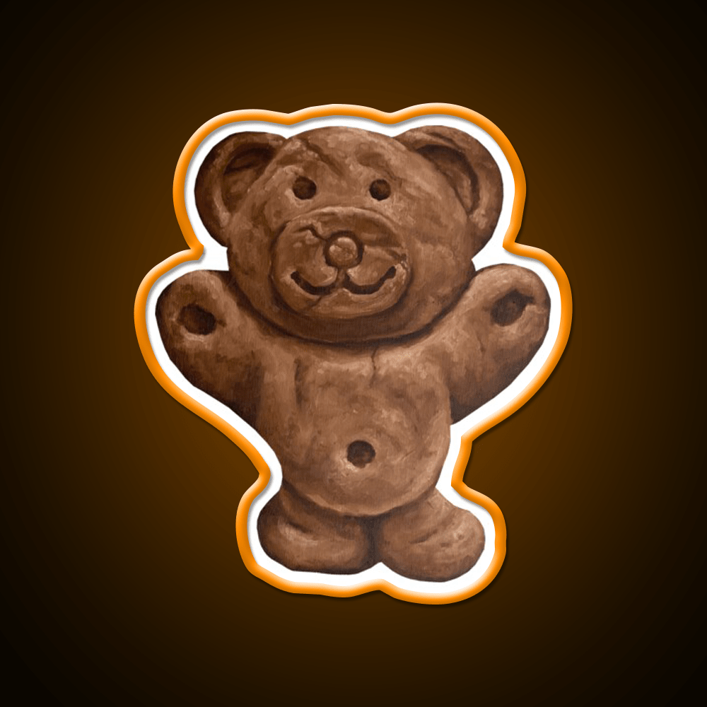 Chocolate Tiny Teddy Snack Food Led Neon Sign Rgb Color - Shineneon