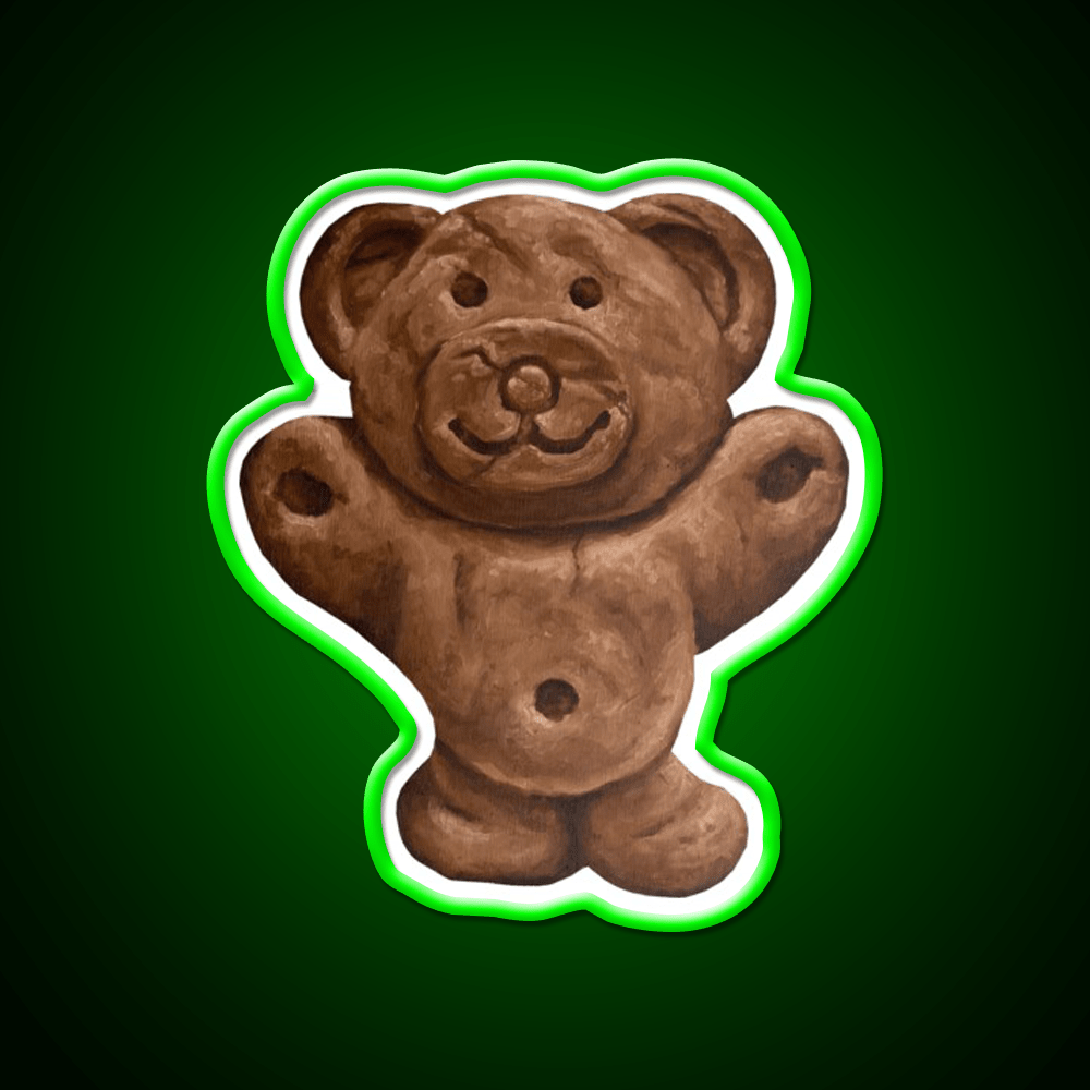 Chocolate Tiny Teddy Snack Food Led Neon Sign Rgb Color - Shineneon