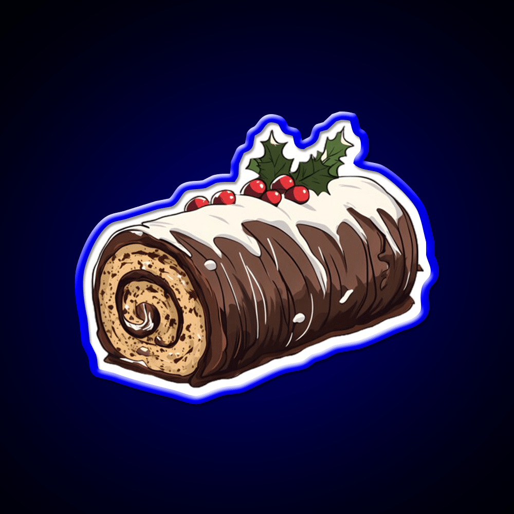 Chocolate Yule Log Snack Food Led Neon Sign Rgb Color - Shineneon