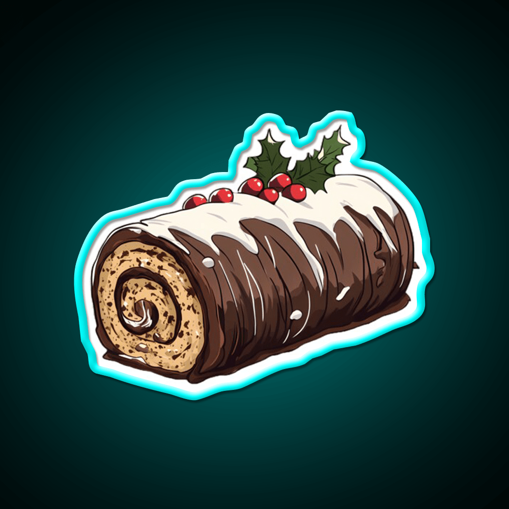 Chocolate Yule Log Snack Food Led Neon Sign Rgb Color - Shineneon