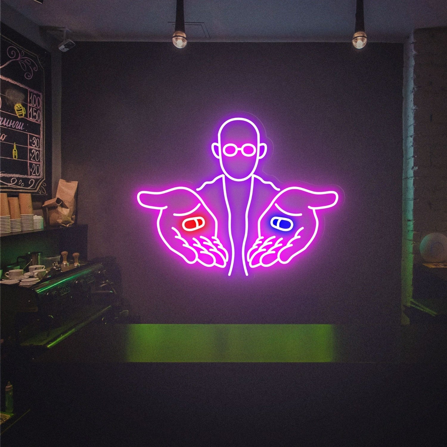 Choice In Bar Red Pill Blue Pill Funny Neon Lights | Shineneon