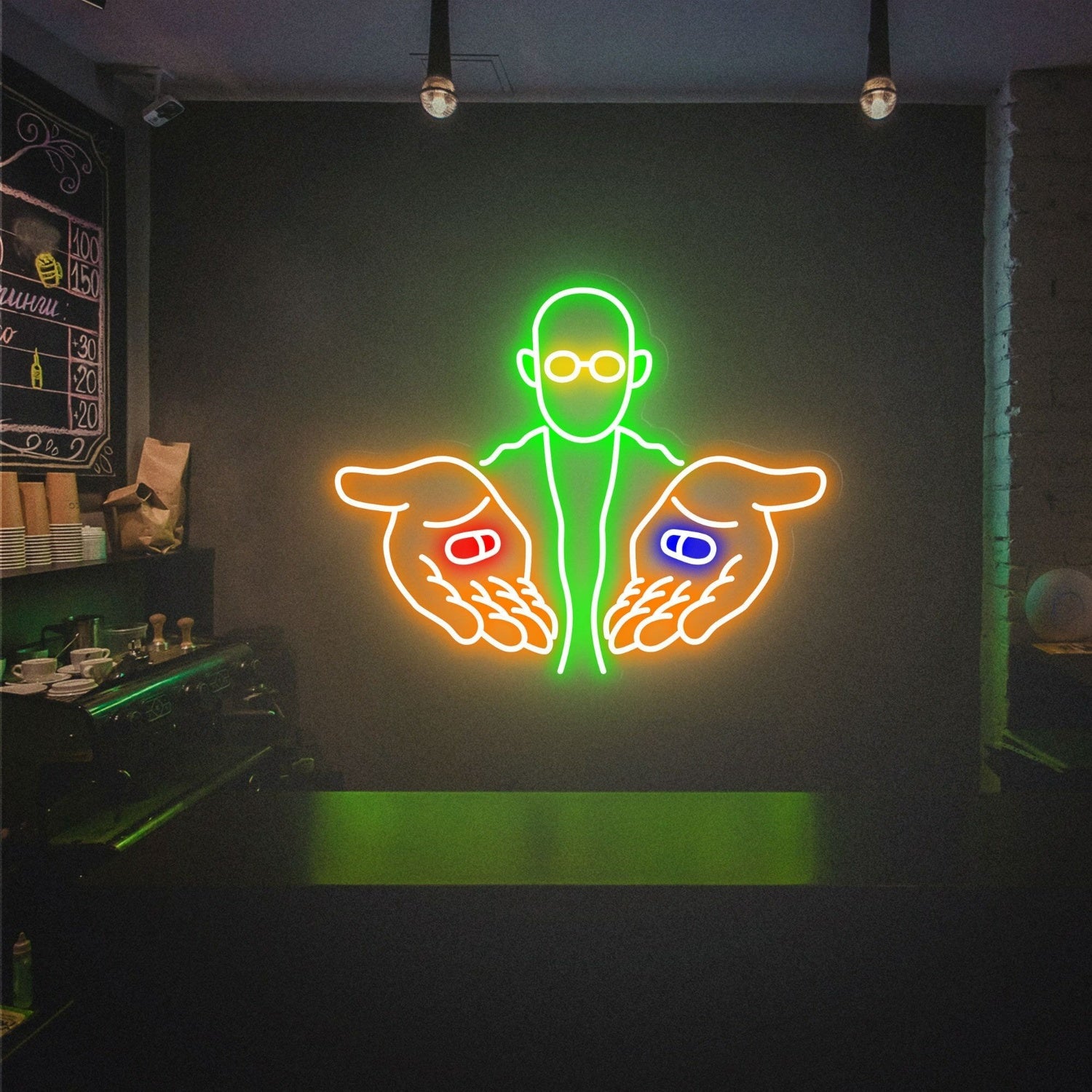 Choice In Bar Red Pill Blue Pill Funny Neon Lights | Shineneon