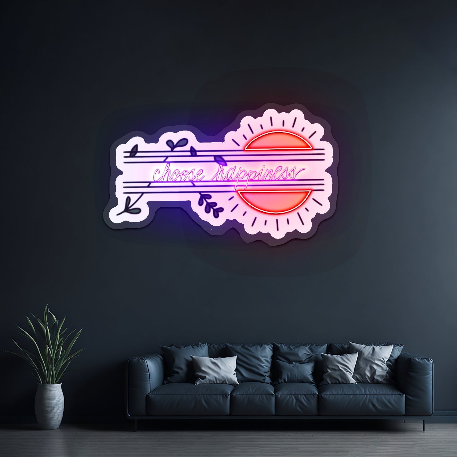 Choose Happiness Neon Sign Wall Art - Shineneon