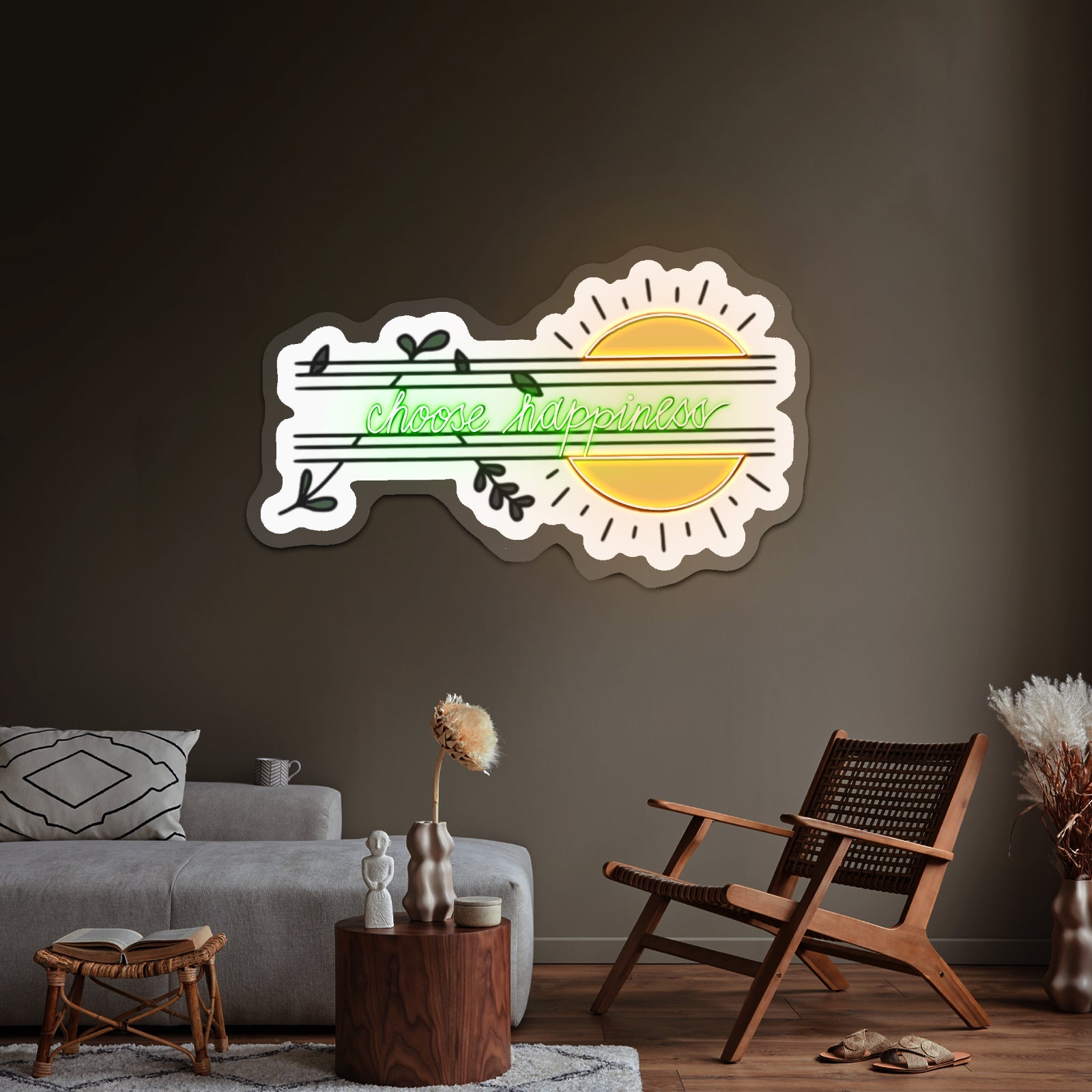 Choose Happiness Neon Sign Wall Art - Shineneon