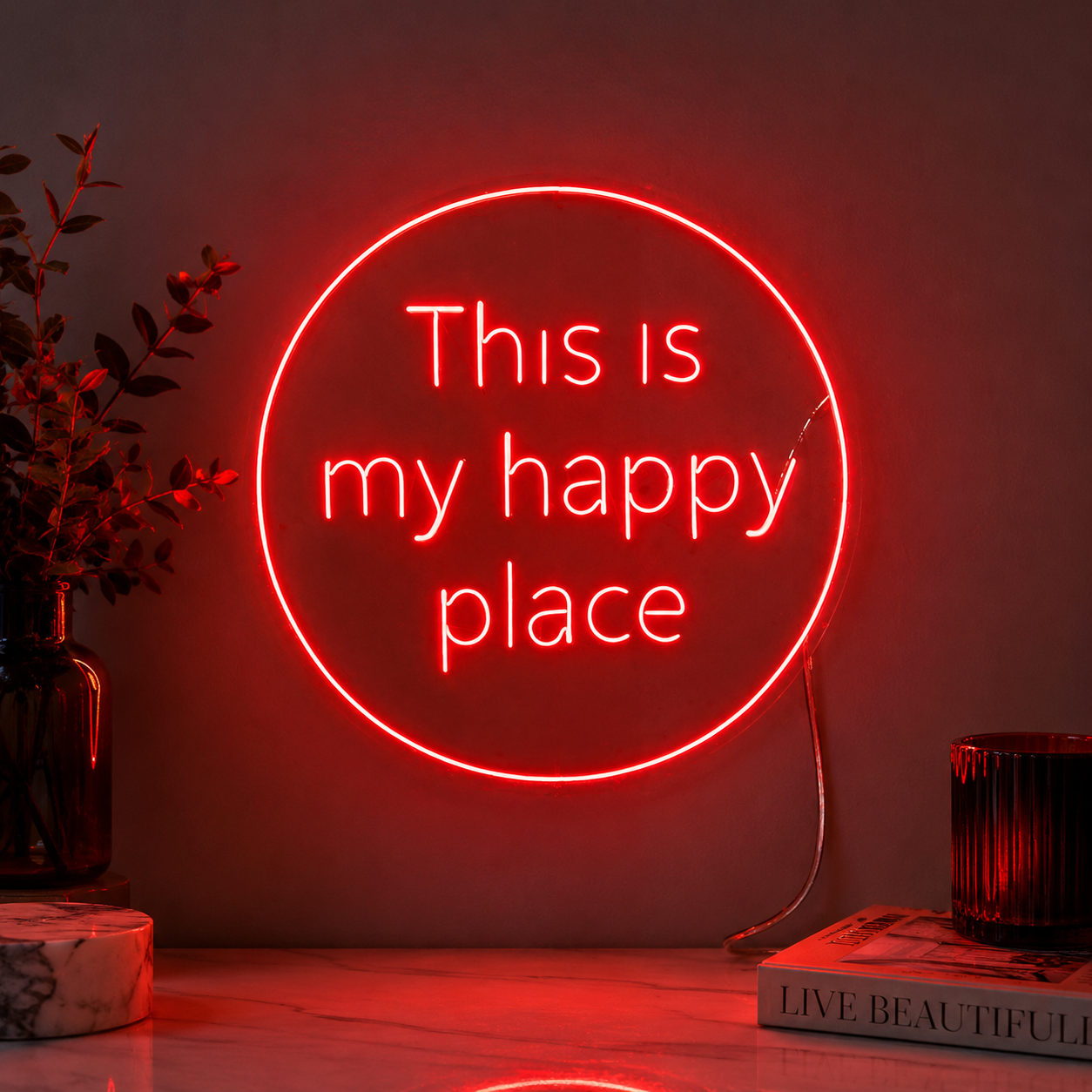 Choose Happy Acrylic Wall Light LED Neon Sign - 02 High-Converting Product Image