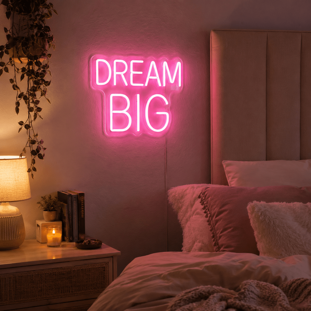 Choose Happy Bedroom Wall Light LED Neon Sign - Shineneon