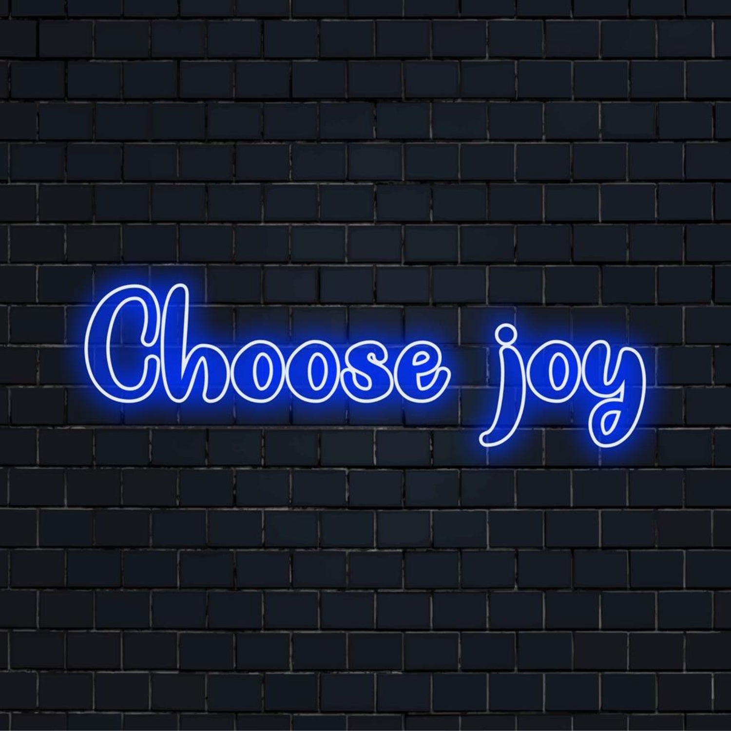 Choose Joy Blue Led Neon Sign For Home Cafe Wall Decor | Shineneon