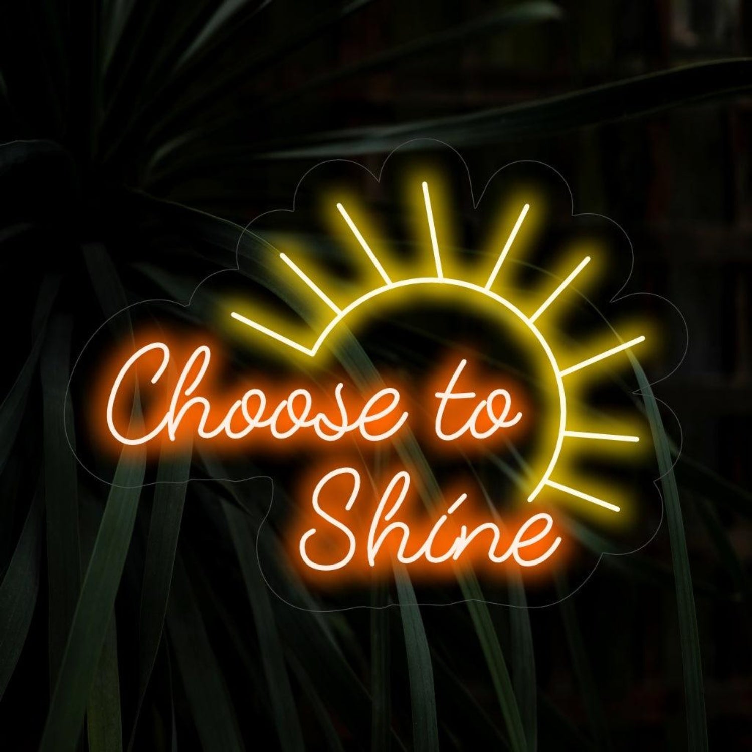 Choose To Shine Sun Orange Led Neon Sign For Home Studio Cafe Decor | Shineneon