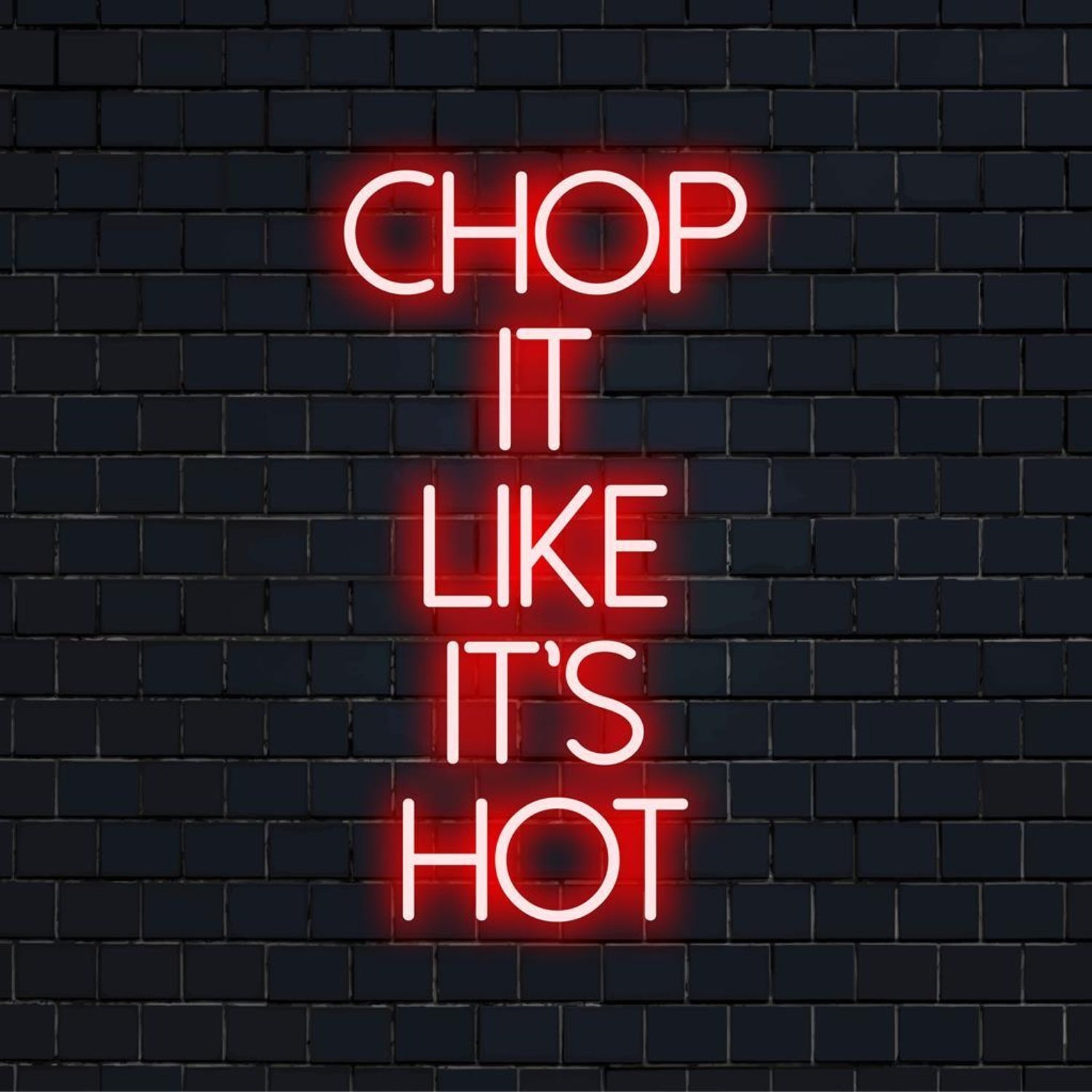 Chop It Like Its Hot Red Led Neon Sign For Kitchen Bar Wall Art | Shineneon
