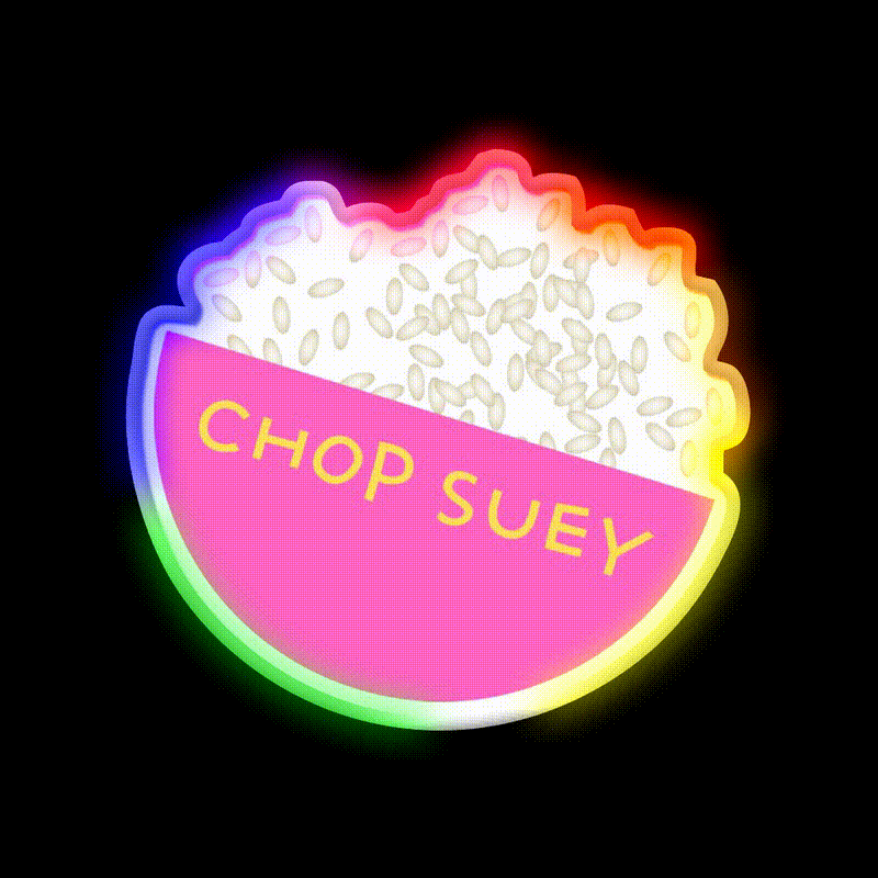 Chop Suey Is Too Yummi Led Neon Sign Chinese Food Rgb Color