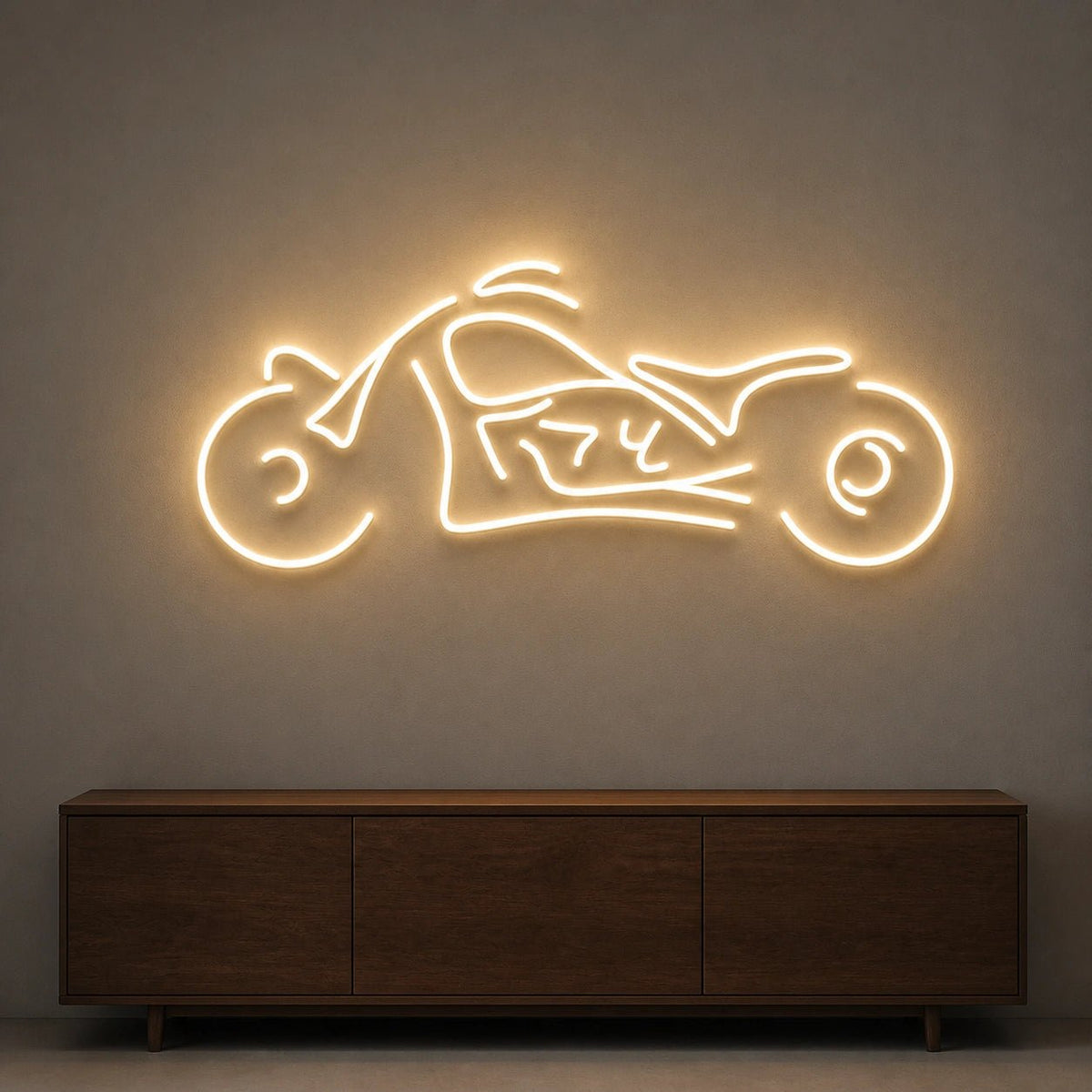 Chopper Motorcycle Side Profile LED Neon Sign Garage Neon Sign - Shineneon