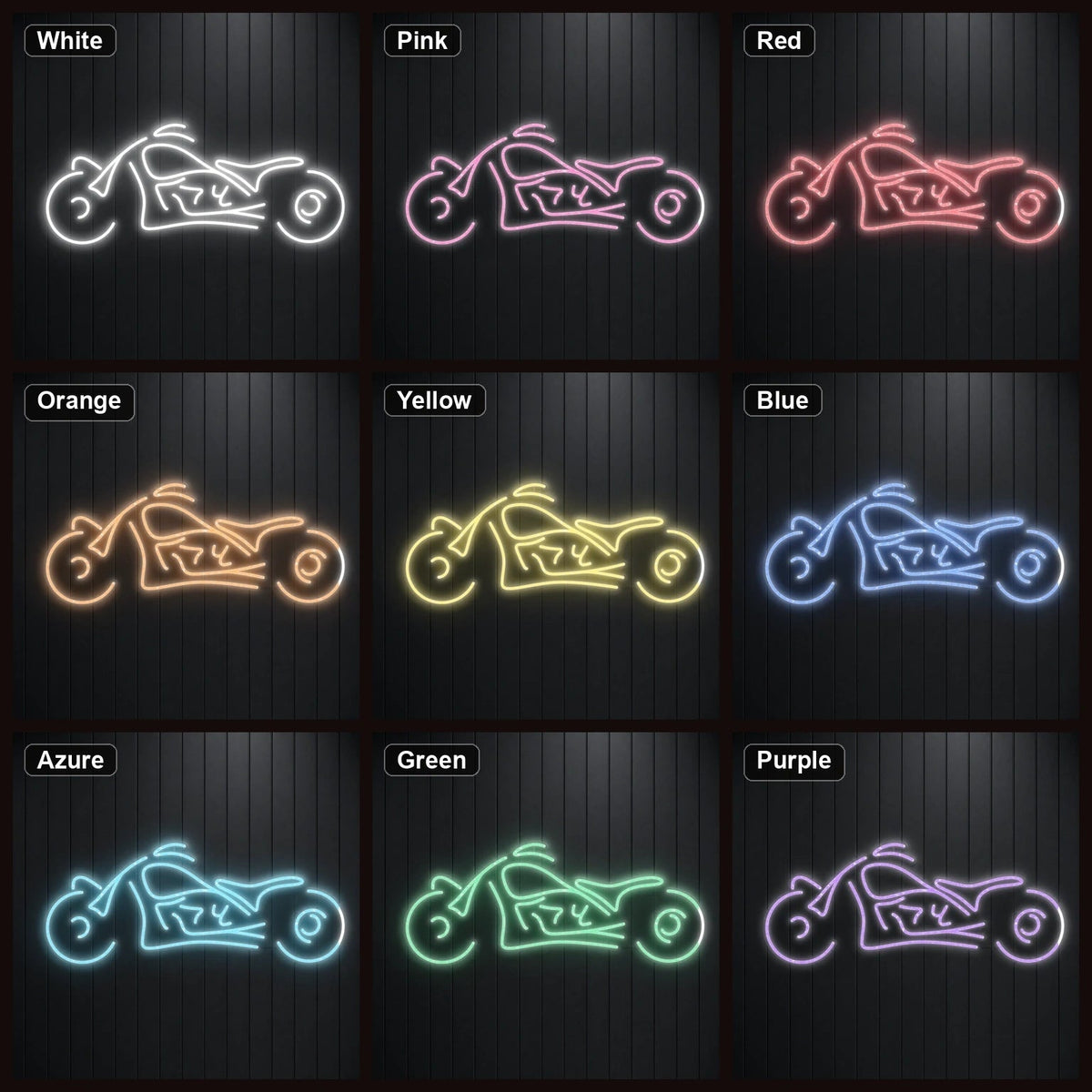 Chopper Motorcycle Side Profile LED Neon Sign Home Bar Wall Decoration - Shineneon