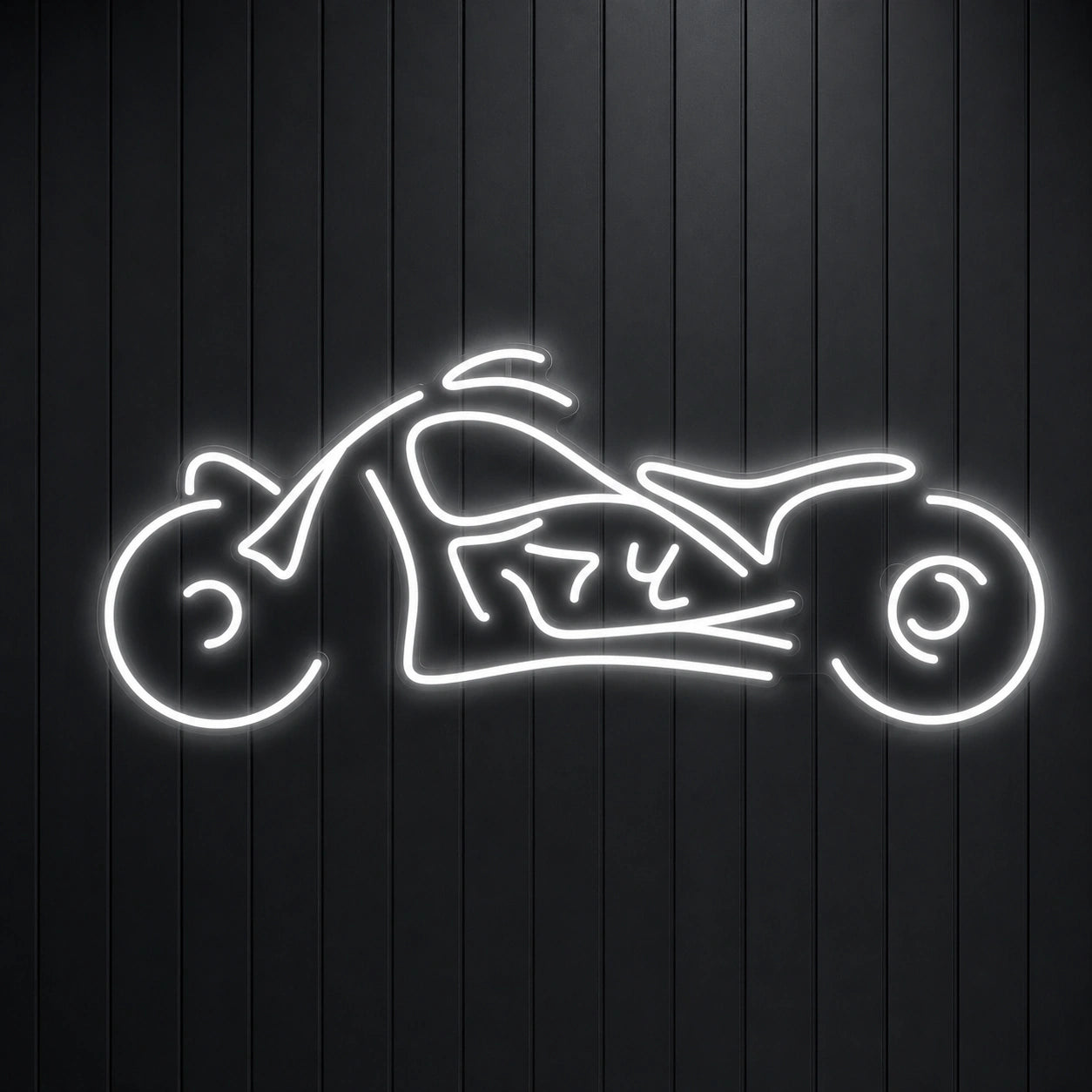 Chopper Motorcycle Side Profile LED Neon Sign Home Garage Wall Decoration main product image
